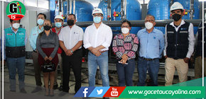 Ministro de Vivienda inspeccionó obra de agua y desague del sector doce en Manantay