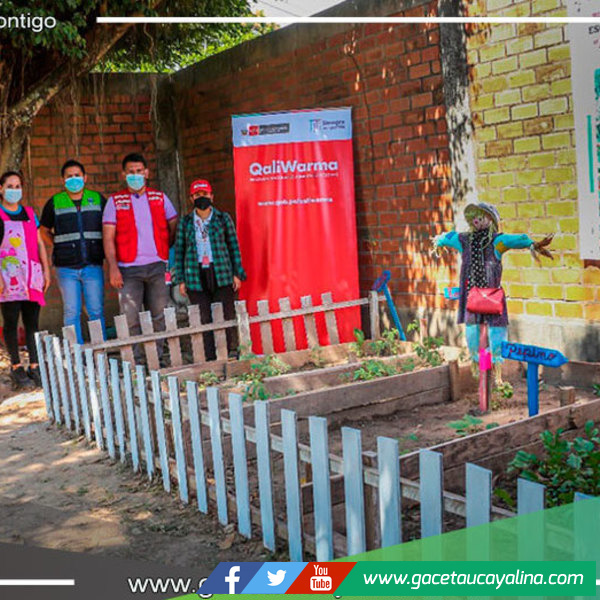 Ucayali: Qali Warma promueve la implementación de biohuertos escolares como complemento para la alimentación de niñas y niños