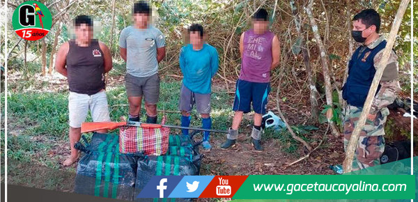 Decomisan más de 260 kilos droga y detienen a 4 personas entre ellos un menor de edad en Atalaya