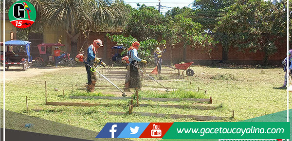 Se realiza mantenimiento en campo ferial y Casa del Adulto Mayor en Yarinacocha
