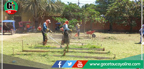 Se realiza mantenimiento en campo ferial y Casa del Adulto Mayor en Yarinacocha