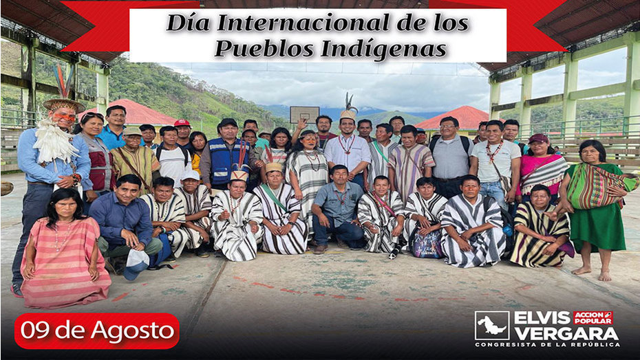 Congresista Elvis Vergara Mendoza Saluda a todos los Pueblos Indígenas del Perú