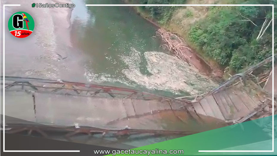 Puente de Aguaytía peatonal se terminó de caer