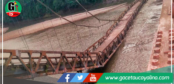 Iniciarán desmontaje del antiguo puente Aguaytía