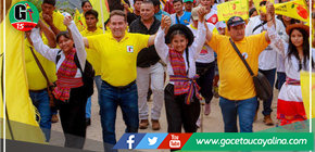 Multitudinaria caravana del Cacao en el distrito de Irazola 