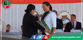 Juramentó la alcaldesa de Yarinacocha Katherin Rodríguez