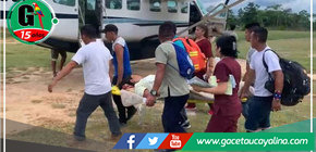 Desde el distrito de Yurúa trasladan de emergencia a gestante para salvar su vida y de su bebé 