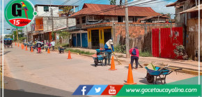 Municipio de Manantay realiza desarenado y limpieza de principales calles del distrito