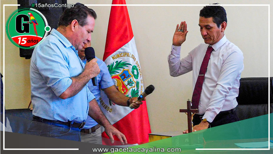 Alcalde de Manantay juramenta como presidente de la plataforma de Defensa Civil