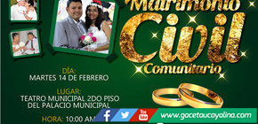 Matrimonio Civil Comunitario en Pucallpa 