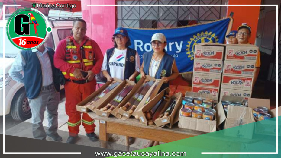 Rotary Club y Cámara de Comercio: Donan vital apoyo a los bomberos para combatir incendio forestal