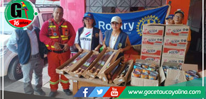 Rotary Club y Cámara de Comercio: Donan vital apoyo a los bomberos para combatir incendio forestal