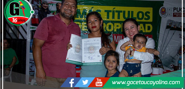 Familias del sector Pacacochas cuentan con títulos de propiedad