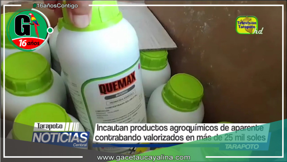 Autoridades de Tarapoto frustran intento de contrabando de agroquímicos valuados en más de S/ 25,000
