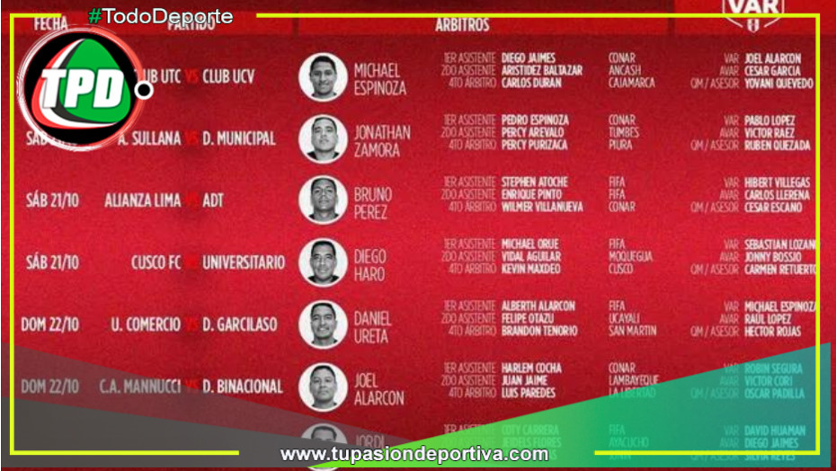 CONAR hizo oficial los árbitros que dirigirán la fecha 18 del Torneo Clausura