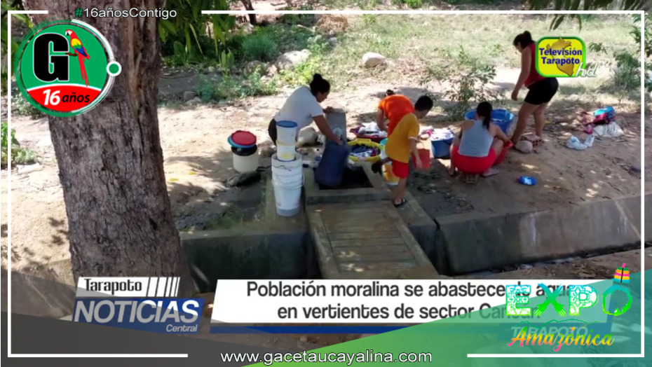 La comunidad moralina obtiene su suministro de agua