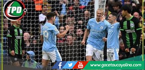 Manchester City venció 2 a 1 al Brighton por la Premier League