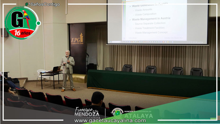 Subgerente de Medio Ambiente de Atalaya Participa en Congreso Internacional sobre Residuos Sólidos