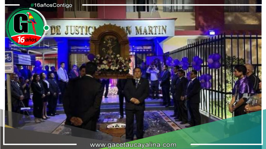 Corte de San Martín rinde homenaje al Señor de los Milagros