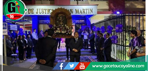 Corte de San Martín rinde homenaje al Señor de los Milagros