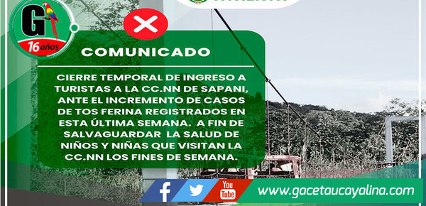 Aumento de Casos de Tos Ferina en Comunidades Nativas de la Región