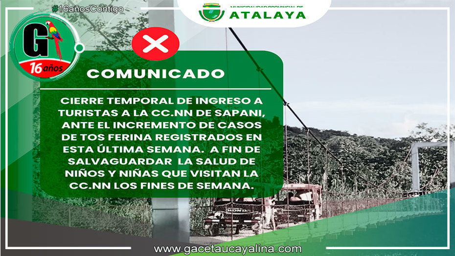 Aumento de Casos de Tos Ferina en Comunidades Nativas de la Región