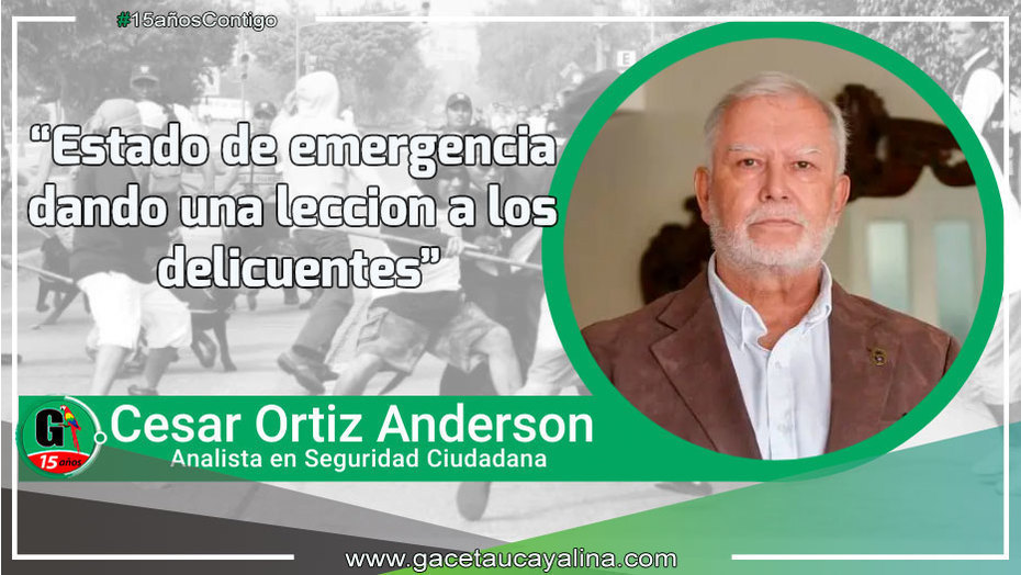 Estado de emergencia dando una lección a los delicuentes