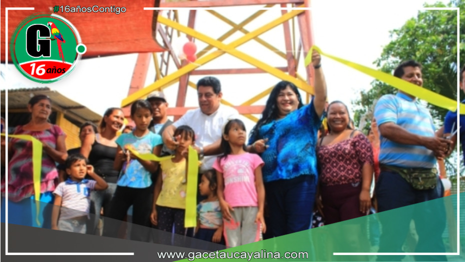 Gobierno Regional de Ucayali entrega tanque elevado de agua para abastecer a comunidad en Callería