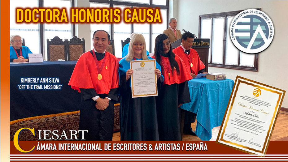 "CIESART" otorga el título "Doctora Honoris Causa" a Kimberly Ann Silva por su labor humanitaria en Perú
