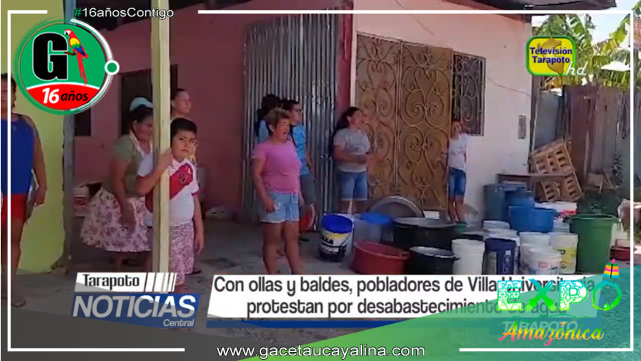 Residentes de Villa Universitaria toman medidas drásticas para denunciar la falta de agua
