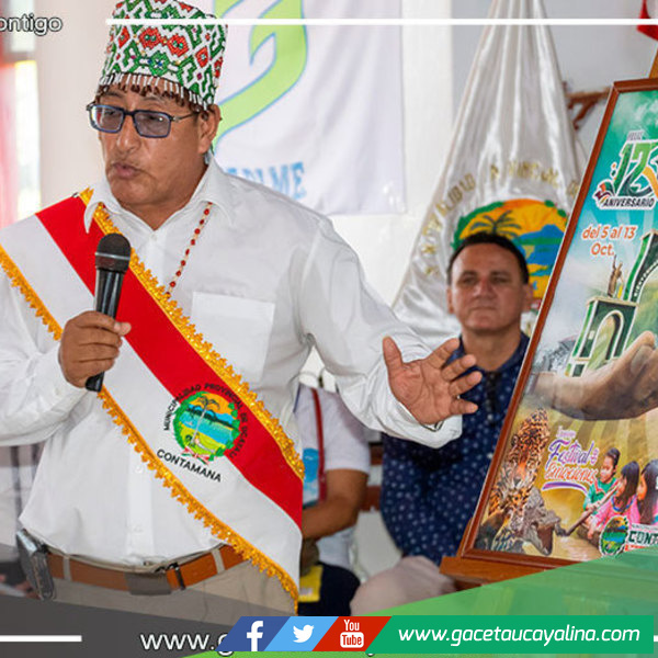 Celebración de los 123 años de Contamana: Alcalde lanza programa oficial en conferencia de prensa