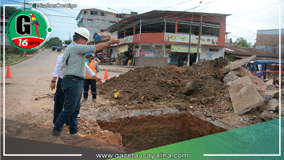 Supervisan muros de contención en las vías de acceso al Boulevard de Yarinacocha