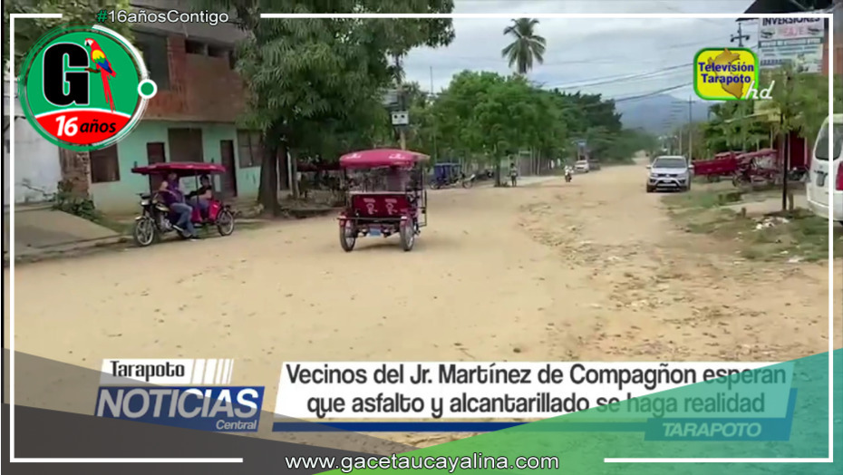 Vecinos del Jr. Martínez de Compagñón esperan el asfalto y alcantarillado