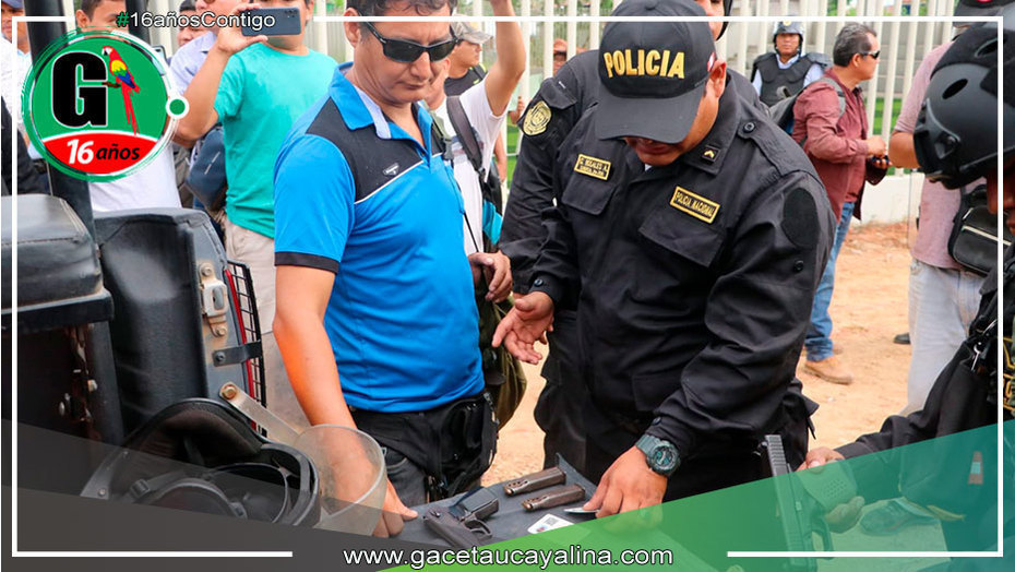 Intervienen a 5 personas con armas de fuego durante diligencia en predio municipal del km. 6