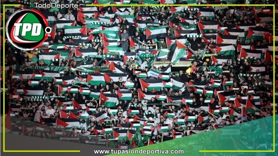 Celtic recibirá una multa por mostrar banderas Palestinas en su estadio