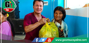 Alcalde de Tahuania lidera distribución de alimentos en comunidades nativas con respaldo de Qali Warma