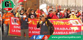 Trabajadores de Las Bambas protestaron contra la mina cusqueña