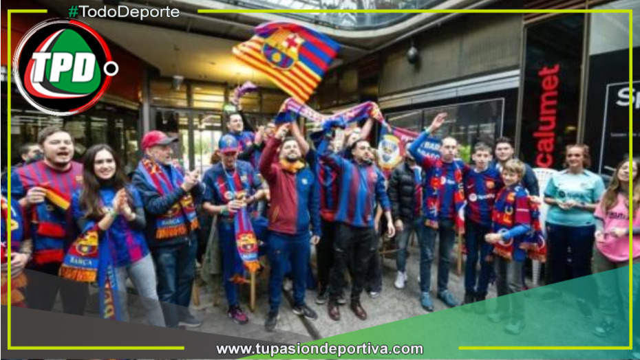 1.400 peñistas en Hamburgo con el Barça