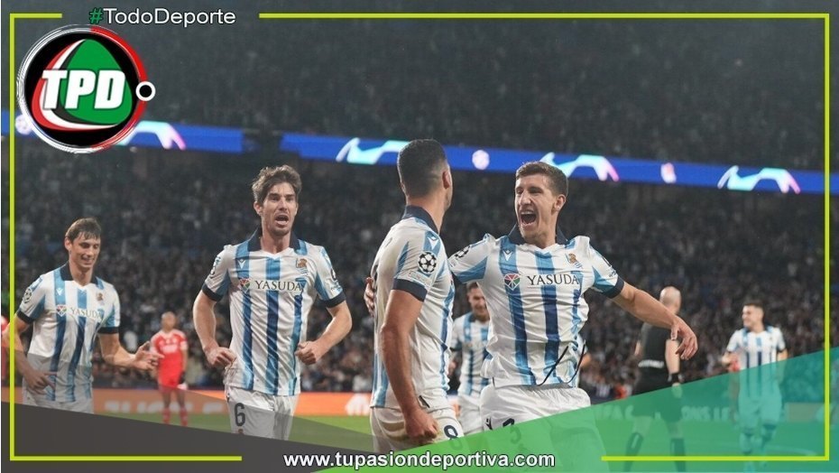 Real Sociedad goleó a Benfica y puede clasificar a octavos