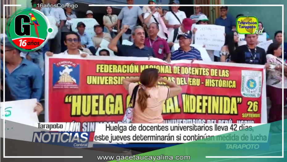 Huelga de docentes universitarios alcanza los 42 días