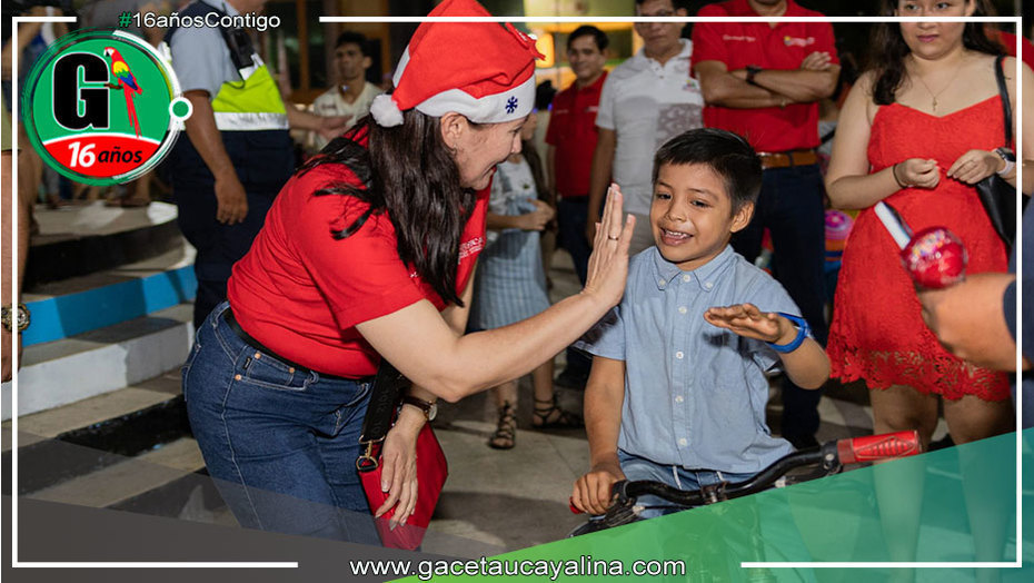 Alcaldesa Janet Castagne comparte mensaje de paz y solidaridad en Coronel Portillo durante festividades navideñas