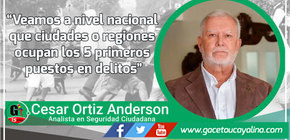 Veamos a nivel nacional que ciudades o regiones ocupan los 5 primeros puestos en delitos