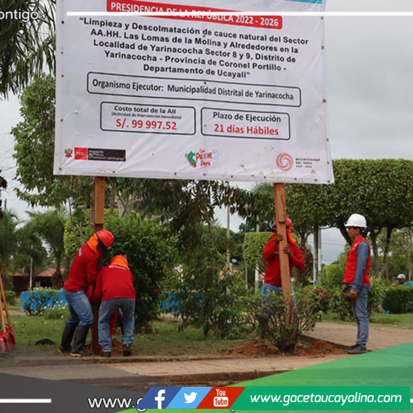 Alcaldesa de Yarinacocha apertura programa Llamkasun en A. H. Las Lomas de la Molina y alrededores 