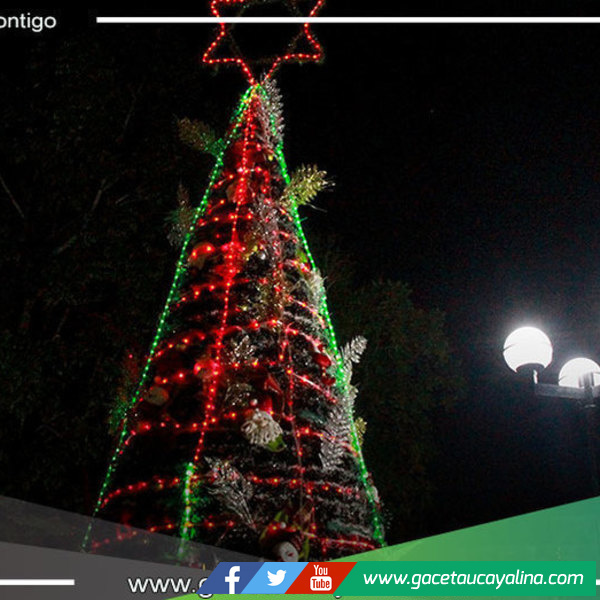 Manantay Brilla con el Encendido del Gigante Árbol de Navidad