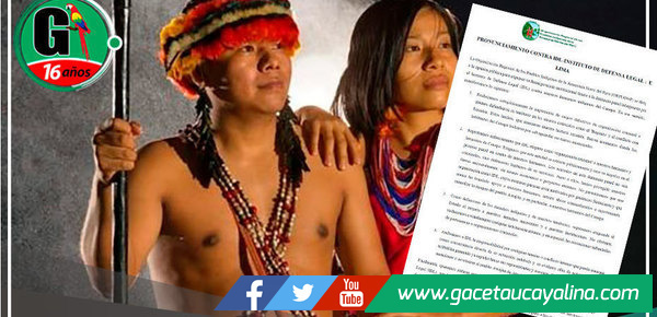 Organismo de pueblos indígenas se pronuncia en contra del IDL