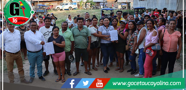 Municipalidad de Yarinacocha en A.H. Teodoro Binder firma acuerdo con dirigentes de doce AA.HH.
