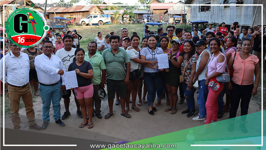 Municipalidad de Yarinacocha en A.H. Teodoro Binder firma acuerdo con dirigentes de doce AA.HH.