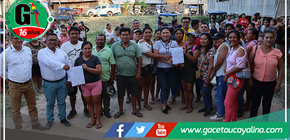 Municipalidad de Yarinacocha en A.H. Teodoro Binder firma acuerdo con dirigentes de doce AA.HH.