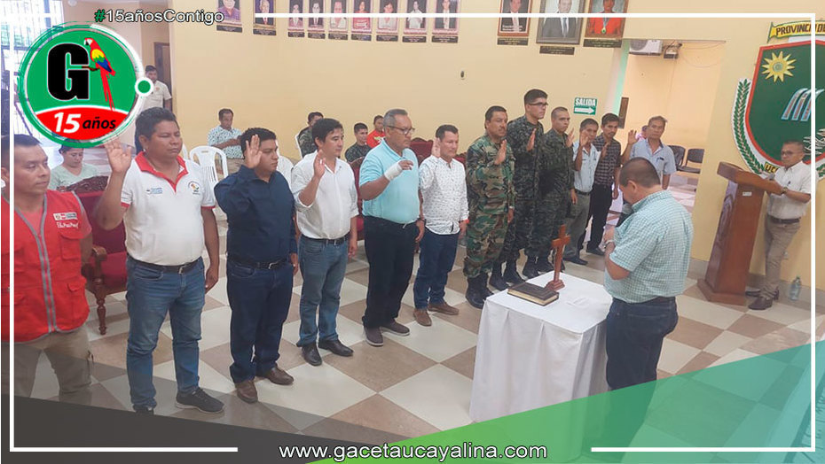 Presidente del COPROSEC Atalaya juramenta a Comité Provincial