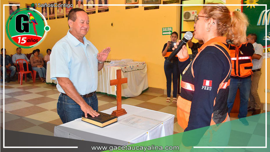 Alcalde de Atalaya juramenta como presidente de la plataforma provincial de defensa civil